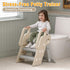 XQIAO Foldable Step Stool for Bathroom Sink - Adjustable Toilet Trainer & Anti-Tip Guard - Kitchen Learning Stool