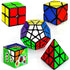 STEAM Life Speed Cube Set, 5 Pack Magic Cube Bundle for Kids & Adults, Includes 3x3, 2x2, Pyramid, Megaminx
