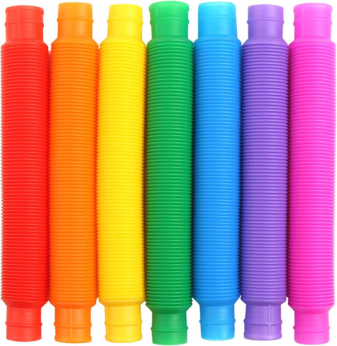 Jumbo Pop Toobs Fidget Toys, 7 Pieces Sensory Toys for Kids and Adults, DIY Decompression for ADHD Autism