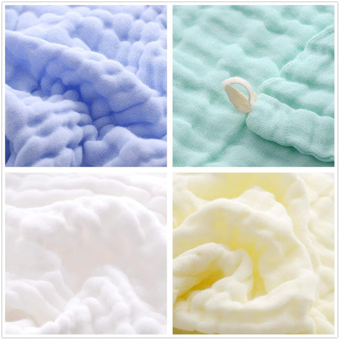 5 Pack 12x12 inches MUKIN Baby Washcloths - Natural Cotton Baby Wipes - Soft Newborn Face Towel and Washcloth