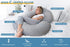 INSEN C Shaped Pregnancy Pillow - Comfortable Maternity Support in Glossy Gray