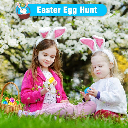 72-288 2.36" 66 6 Leetous PCS Easter Empty Eggs for Egg Hunt, Bulk Hinged Plastic PCS Colorful Eggs with PCS Golden