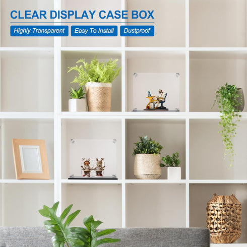 MECCANIXITY Acrylic Display Case, 4''x4''x6'' Clear Dustproof Storage Organizer for Action Figures