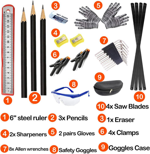 QeeHeng Set, Set, 38 Kids Real Tools Woodworking Tool Pieces with Tool Bag, Wood Workers Apron, Hand Saw,Children