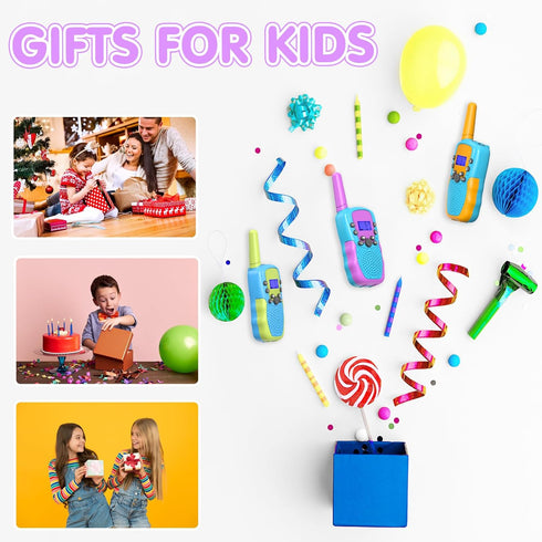 Toys for 4-12 Year Old Boys or Girls, Selieve 3 Pack Walkie Talkies with 3 KM Range, 22 Channels 2 Way Radio