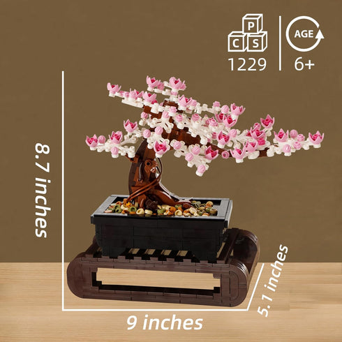 LOMBEE Sets,Le-go Sets Adults,3 1 Cherry Blossom Tree Building Bonsai Tree for in Botanical Collection DIY Plant,Gift