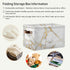 White Gold Marble Storage Basket Bin - Large Fabric Toys Storage Cube Box for Nursery Bedroom