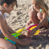 POUYRBA Set 3Pcs Collapsible Beach Bucket and Shovel for Kids, Foldable Sand Toys with Mesh Bag, Portable Sand Buckets