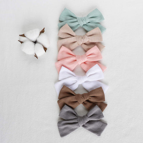 Baby Girl Hair Clips, 12 Pack Large Bows Barrettes Fully Lined Alligator Clip Accessories for Toddler Kids