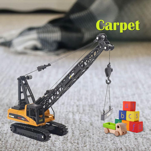 Qcar 1/50 Heavy Duty Construction Metal Crawler Crane, Truck Crane Vehicle Toys for Kids, Outdoor Sandbox Car Toys