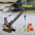 Qcar 1/50 Heavy Duty Construction Metal Crawler Crane, Truck Crane Vehicle Toys for Kids, Outdoor Sandbox Car Toys