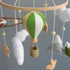 Goukurlsma Handmade Felt Baby Mobile for Crib Boys, Adventure Theme Crib Toys Hanging with Airplane & Hot Air Balloon