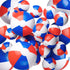 Zhanmai 30 Pcs Patriotic Beach Balls, Red White and Blue Inflatable Balls for 4th of July Party Favors, 4-5 Inch and