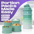 Mommy's 4-Compartment Helper Baby Formula Dispenser On The Go, Stackable Travel Formula Container To Go, Non-Spill Pour