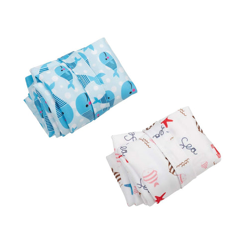 ALVABABY 2pcs Cloth Diaper Wet Dry Bags, Waterproof Reusable with Two Zippered Pockets for Travel, Beach, Pool