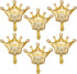 6 Pieces Jumbo Foil Crown Balloons - Large 40 Inches Gold Foil Helium Balloons for Birthday Wedding Party Decorations