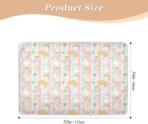 siphylline 52" 34" Ballerina Music Box Cartoon Extra Large Resuable Changing Pad Covers Highly Absorbent Bed Wetting