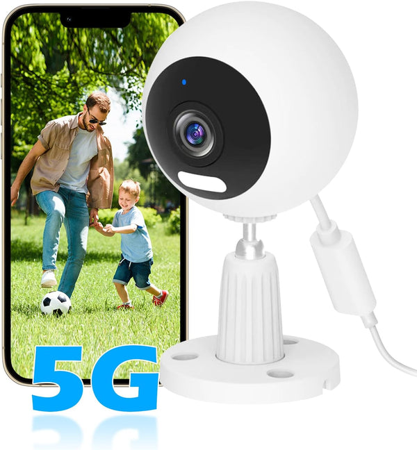 GUOANVISION 5G Security Camera Indoor/Outdoor, Baby Monitors Camera, Nanny/Pet/Dog Cameras with Phone App,IP66