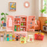 180 Pcs Dollhouse Furniture Miniature Kitchen Accessories Mini Shopping Cart Metal Trolley Basket Food Drink Toy