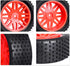 Preglued 12mm Hex Wheel Rims Rubber Tires with Foam Inserts, OD 86mm/3.38" for Traxxas Bandit WLtoys 144001 Redcat 1/10