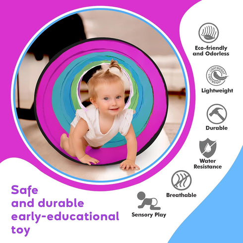 Kids Play Tunnel for Toddlers - Pop Up Crawl Through Tunnel Play Tent for Baby, Indoor & Outdoor Toys