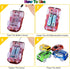 Replacement Toy Cars for Magic Tracks, Glow in The Dark, Racing Car Track Accessories with 5 LED Lights, 4 Pack