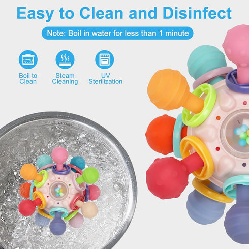 TOHIBEE 0-6 6-12 0 3 6 9 12 18 1 2 Baby Montessori Sensory Toys for Months, Baby Teether Teething Toys for Babies