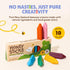 (10 Pack) 100% 1-3, 2-4, Honeysticks Triangular Crayons - Pure Beeswax, Food Grade Colors, Non Toxic Crayons for Baby