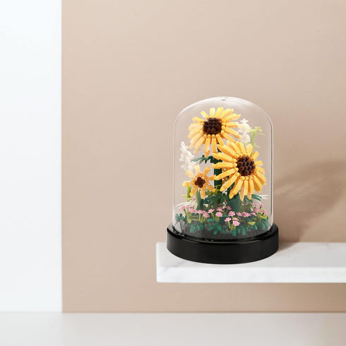 545 14+, Sunflower DIY Building Blocks Kit - PCS Botanical Flower Bouquet Micro Bricks for Adults and Ages Creative