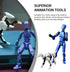 Updated Assembly 6 Pack T13 Action Figures, Titan 13 Dummy Robot Toy Set, Birthday Gift for Kids