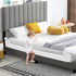 1 Pack, 71 Inch) HONEY JOY Bed Rail for Toddlers, Extra Long, Foldable Portable Swing Down Safety Bed Guard Rail