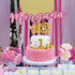 Pink And Gold Glitter Minnie Inspired Happy Birthday Cake Topper with Pink Bows and White Gloves for Girls Birthday