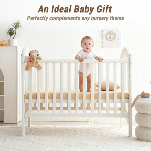 2PCS 52"x28" 100% Bailix Heavyweight Muslin Baby Crib Sheets - Neutral Fitted Crib Sheets for Boys Girls, Breathable