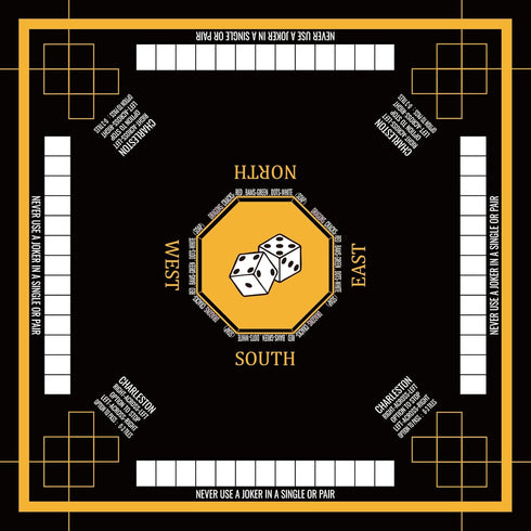 Nine-Marsh 31.5''x31.5'', Mahjong Mat for Table Non-Slip Mahjong Cloth Cover with Game Rules, Mahjong Tablecloth