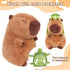12inch Cute Capybara Plush with Turtle Backpack - Soft Capybara Stuffed Animal Toy Doll Pillow for Kids