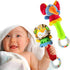 Baby Soft Rattles Shaker - Infant Developmental Hand Grip Toys, Cute Stuffed Animal with Sound (2 Pack, 3-12 Months)