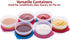 SIGNORA WARE 6 pk Condiment Containers with Lids - 2.3 oz Small Food Storage for Salad Dressing, Leak Proof