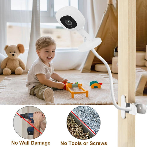 Pyfhy 15.7in 1/4 360 Flexible Baby Monitor Mount Compatible with Nanit Pro Smart Baby Monitor & Flex Stand, Also
