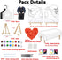 2 Pack 8x10 Sip and Paint Kit for Adults Couples Painting Kit Pre Drawn Canvas to Paint Valentines Day at Home Date