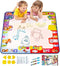 KIZZYEA Water Doodle Mat for Kids - Large Coloring Painting Writing Mat - Educational Toys for 2-5 Years Old Boys Girls