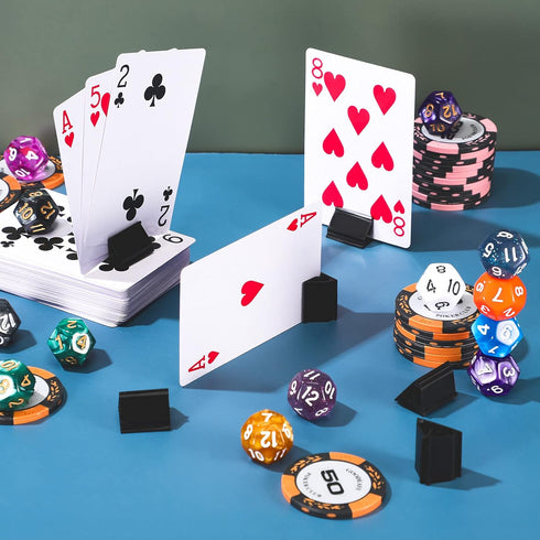 Maitys 24 Pcs Plastic Game Piece Stands for Board Game Party, Black Card Holders