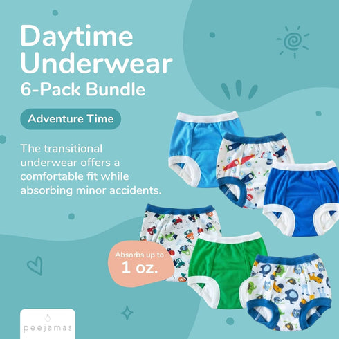 Peejamas Toddler Daytime Trainers - Easy Clean Potty Training Pants
