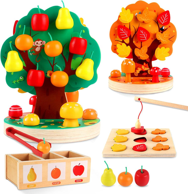 INIFEIDALA Montessori Toys for 3 4 5 6 Year Old - Wooden