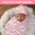 3 Pack Preemie Swaddle Blanket with Hat Set, Baby Receiving Blanket for Preemie Newborns