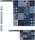 Haskirky 2 Tribal Kantha Navy Patchwork Pcs Cloth Diaper Wet Dry Bags,Waterproof and Washable Bag for Travel Reusable