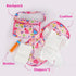 BABESIDE 5 Pcs Baby Doll Diaper Bag Set with Magic Bottles, Baby Doll Accessories includes Changing Mat, Doll Diapers and Baby Doll Bottle with Disappearing Milk for 17-22 inches Dolls Kids Gift