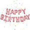 Happy Birthday Balloons Banner - Rose Gold 16 Inch Mylar Foil Letters | Inflatable Party Decor for Kids and Adults |