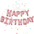 Happy Birthday Balloons Banner - Rose Gold 16 Inch Mylar Foil Letters | Inflatable Party Decor for Kids and Adults |