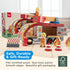 Set 3 2+ Nene Toys Wooden Fire Truck Toy FSC Fire Engine with Rotating Ladder, Magnetic Hose, Hydrant, Firefighters