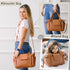 12 Strap,2 Omanmoli Small Diaper Bag,Mini Diaper Bag Tote, Leather Crossbody Diaper Bag Clutch with Pocekts Diaper Bag